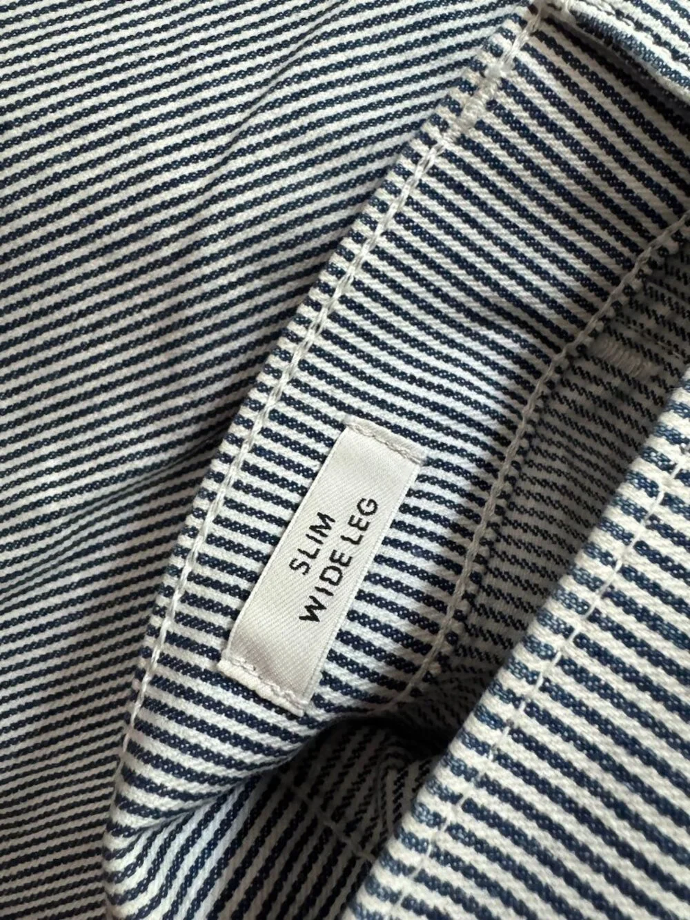 J.Crew Slim Wide-Leg Jean in Navy Stripe — Size 25